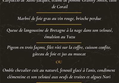 Pensez à réserver pour votre soirée du jour de l'an ! Profitez de l'expérience avec un menu unique et très travaillé